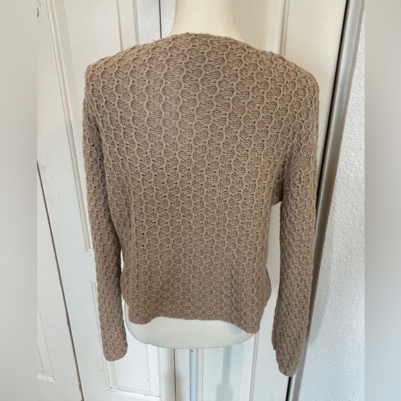 J.Jill Textured Stitch Pullover Sweater 100% Cotton Size Medium - Picture 3 of 6